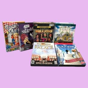 6 Collectible CD-ROM PC Games Cooking Quest, Dream Day Wedding, Annie's Millions